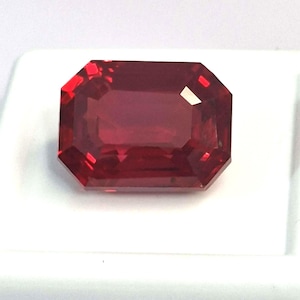 Ruby Red Natural Mozambique Shape Emerald Cut 14-16 Ct Certified Loose Gemstone For Rings Making Gemstone SP1282