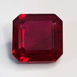 Mozambique Red Ruby Natural Asscher Cut 6-8 Ct Certified Loose Gemstone For Ring making Gemstone TQ965