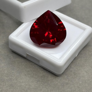 Mozambique Red Ruby Pear Cut 20-22 Carat Natural Loose Certified For Making Rings And Earrings Gemstone AB093