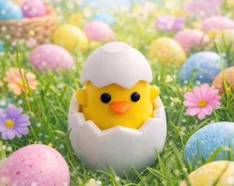 Easter Chick Fidget Clicker: 3D Printed Sensory Toy (Easter Basket Stuffer)