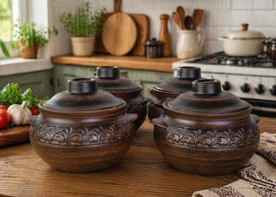 Handgemachtes Keramik-Töpfe mit Deckel – ca. 600 ml