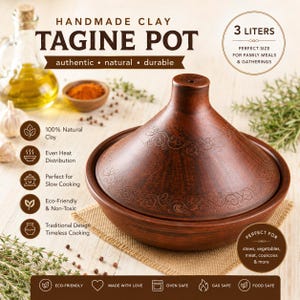 Handgjord keramisk tagine – traditionell gryta