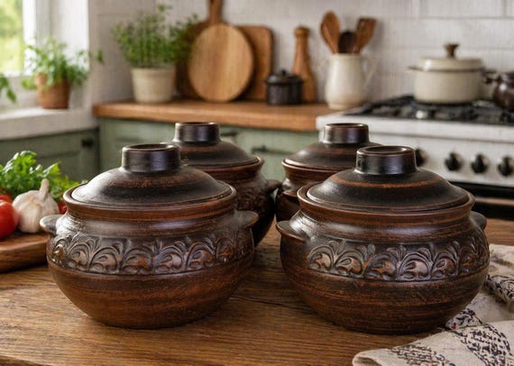 Handgemachtes Keramik-Töpfe mit Deckel – ca. 600 ml