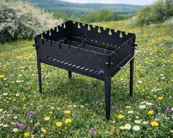 Klappbarer Mangal Grill – Holzkohlegrill  Schaschlikgrill aus Stahl | Camping & BBQ