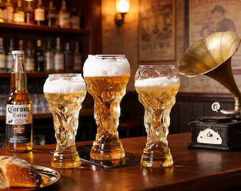 Szklanka do piwa z trofeum piłkarskim, akcesoria barmańskie dla kibiców Mistrzostw Świata, prezent dla miłośników piwa rzemieślniczego