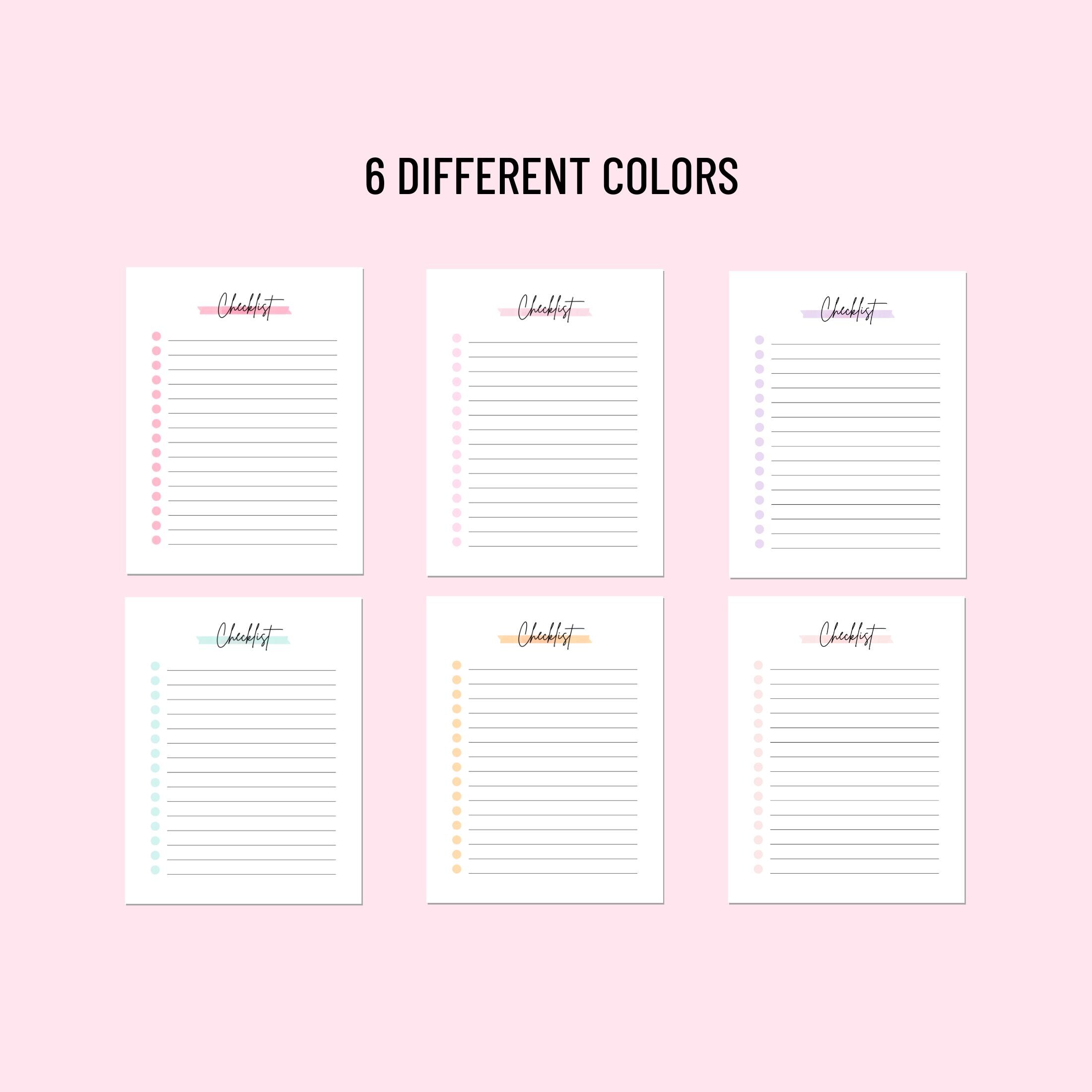 Printable Checklist | To-do List | Printable Daily Tracker | Planner ...