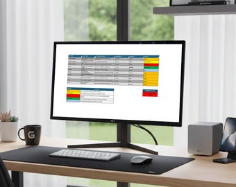 Plantilla de Excel para la incorporación y salida de personal de TI | Panel de gestión de activos | RGPD - ISO 27001 | Inglés e italiano
