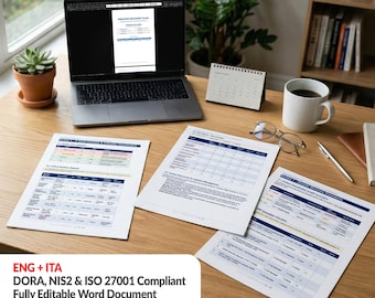 Plantilla de Plan de Recuperación ante Desastres de TI | Documento de Word sobre BCP y DRP corporativo | Cumple con DORA, NIS2, SOC 2 e ISO 27001 | Ciberseguridad | Ing. e Ita.