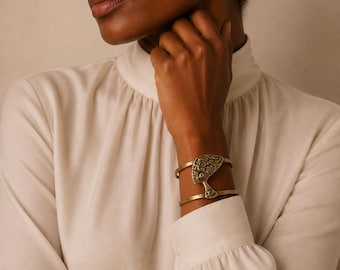Queen of Dynasties Cuff Bracelet Handcrafted Heritage