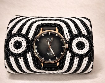 Beaded Statement Watch Kenya Handcrafted Cultural Timepiece