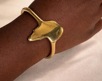 Brass Cuff Bracelet Africa Handcrafted Statement