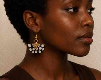 Beatrice’s Hand Painted Wood Earrings East Africa Handcrafted