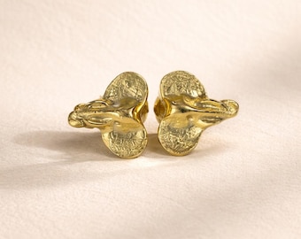 Twin Elephant Brass Statement Ring Africa Handcrafted