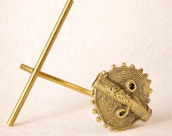 Maasai Shield Brass Bracelet Africa Handcrafted