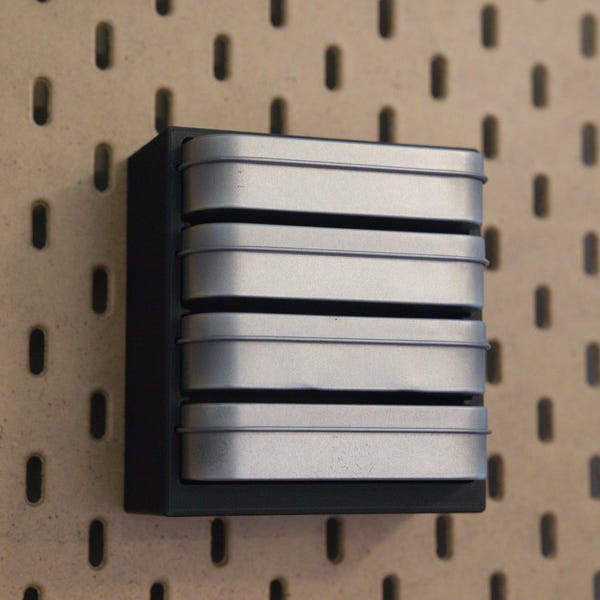 SMALL PARTS ORGANIZER | Ikea Skadis Mount