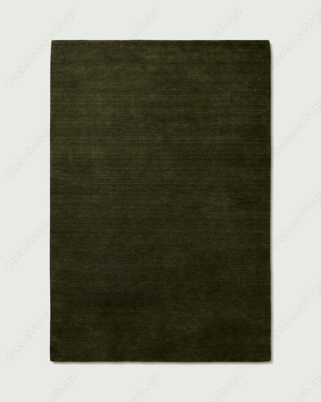 Uunique Green Rugs Custom Size Hand Tufted Wool Rug : Dark Green Colour Design Unique Area ...