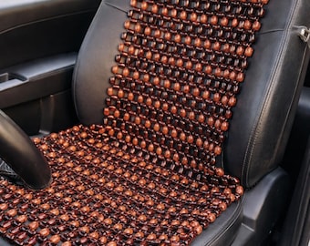 Wooden Bead Car Seat Cover – Natural Massage, Breathable Cooling Cushion