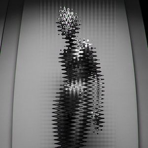 Black and White Abstract Wall Art – Obstructed Motion – Inert – Digital Download