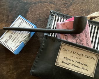 Old German Black Clay Pipe