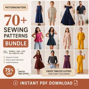 Ganze Shop Bündel Schnittmuster | Leinenkleid Maxi Sommer Empire Taille Korsett Renaissance Brautjungfer Fantasie Kleid PDF Instant Download