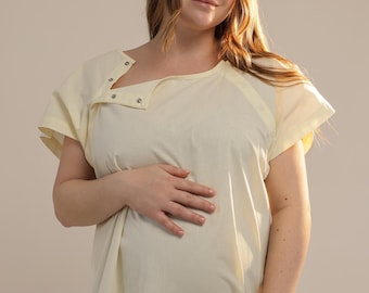 Bata de lactancia de algodón, ropa de maternidad, pijama para embarazadas, regalo para el autocuidado