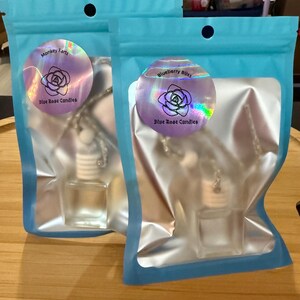 Glass Car Diffuser Bottles with Wooden Cap image 2