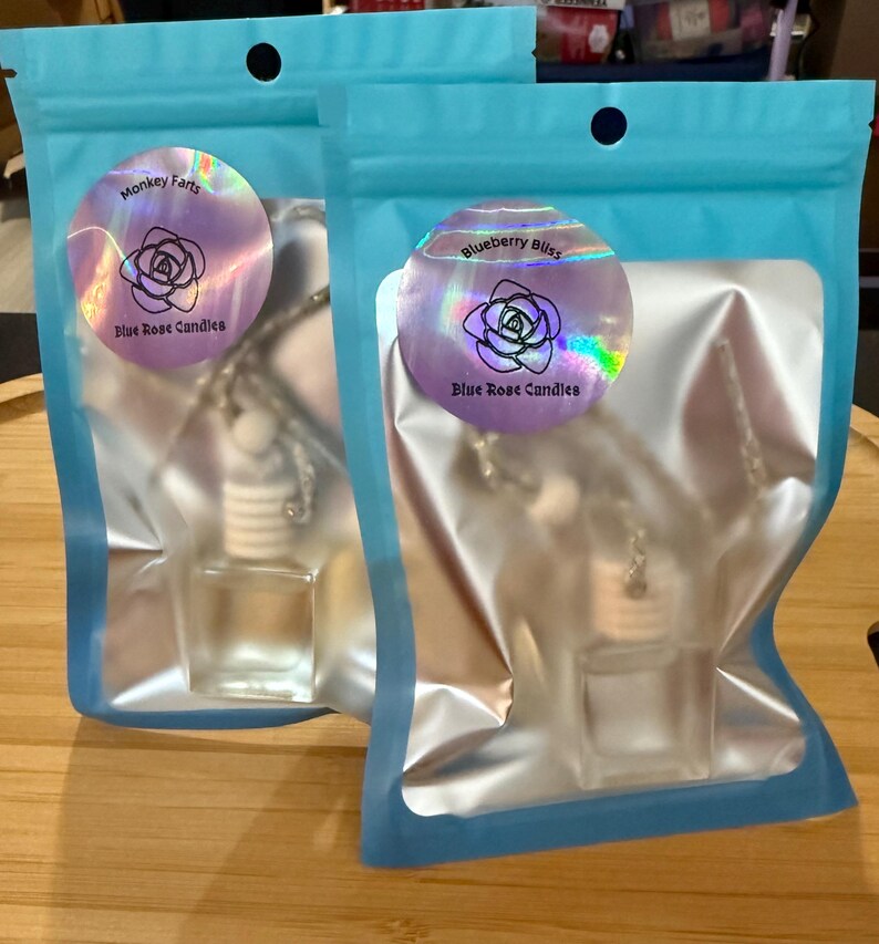 Glass Car Diffuser Bottles with Wooden Cap image 2