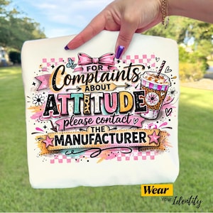 Retro Checkered Attitude PNG, Sarcasm Funny Mom Design (Digital Download)