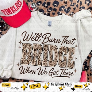 Vi bränner den bron när vi kommer dit png, västerländsk leopardmönstrad skjortdesign, antisocial png, sublimering med retro-rutmönster