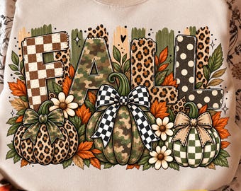 Jesienny PNG, Trio Dynia PNG, w kratkę, lampart, kamuflaż, Pociągnięcie pędzlem Jesień PNG, Varsity Png, Kwiatowa jesień PNG, Dziewczęcy PNG, modna jesień png