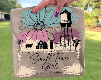Small Town Girl PNG, Small Town Mom Girl Wife Shirt design, Rustic Small Town sublimation, Country Girl Retro west Digital Download