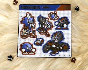 Foglio di adesivi di Sonic e Shadow