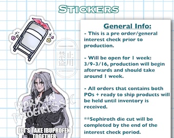 PREORDER/INTEREST CHECK | FF7 Meme Stickers
