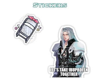 Adesivi fustellati con il meme di FF7