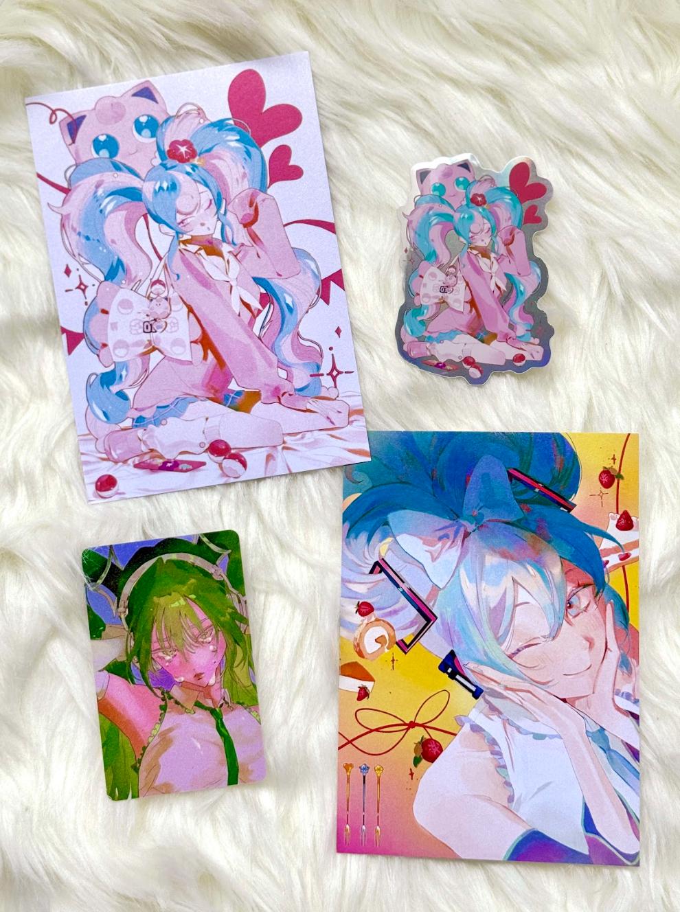 Miku Print and Sticker Set - Etsy