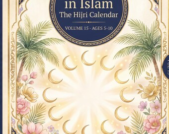 Libro di attività islamiche per bambini Vol. 15 / Un anno nell'Islam, calendario Hijri, 12 mesi / Quaderno di esercizi stampabile / Età 5-10