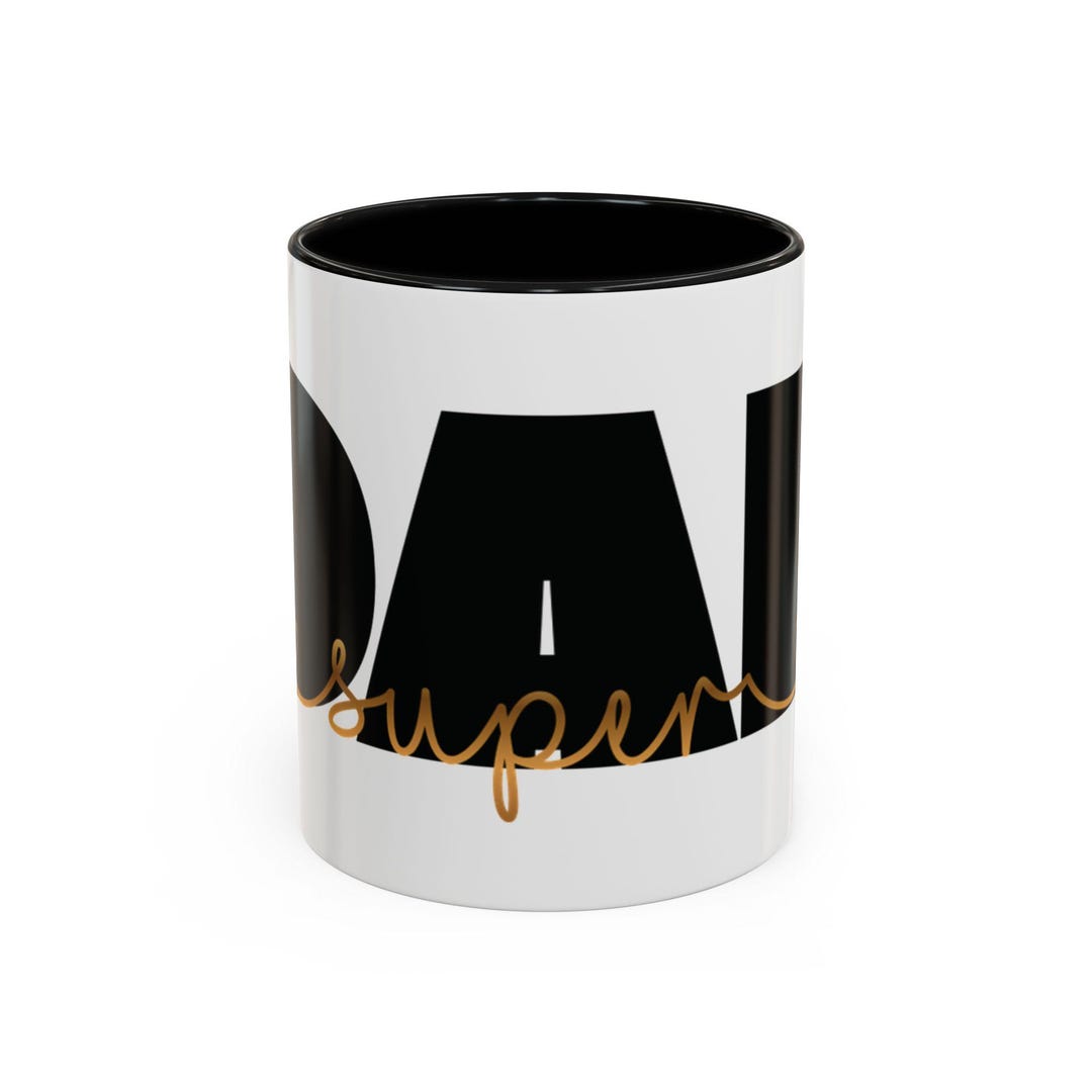 Dad Script Mug Super 'DAD' Mug | Bold Script | Big Letters | Coffee Tea Mug | Accent ...