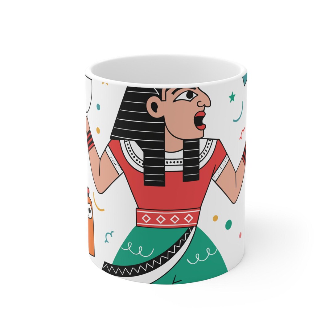 Morning Routine Mug Pharaoh's Morning Routine Mug - 'caffeine & Canopic Jars' - Etsy