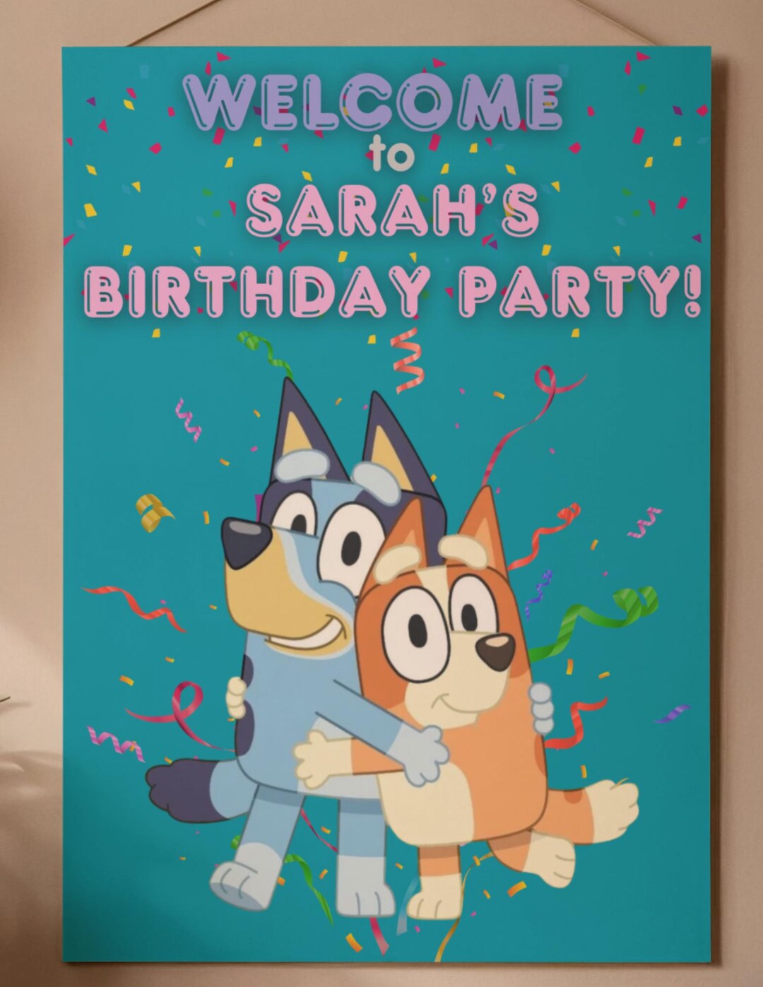 Bluey Birthday Party Poster Template - Etsy