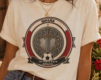 Spain World Cup 2026 Shirt | La Furia Roja Soccer Tee | Football Fan Gift | Comfort Colors Unisex