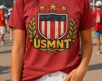 Camiseta con el escudo de la selección de fútbol de EE. UU. / Camiseta vintage para aficionados estadounidenses del Mundial 2026 de la USMNT