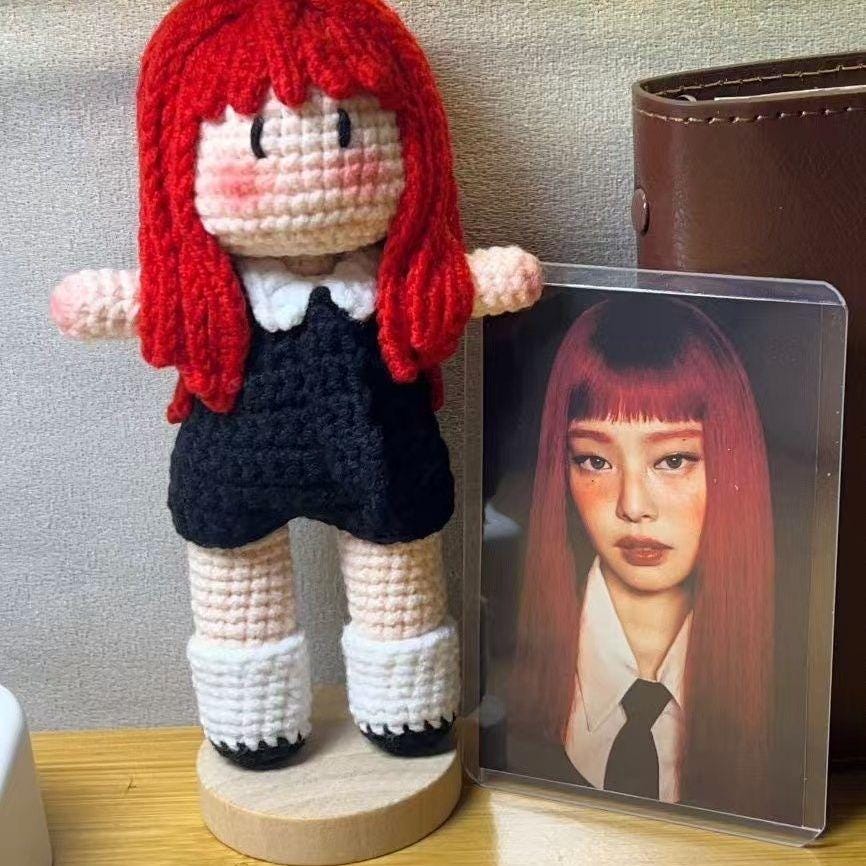Jennie Crochet Doll Keychain,blackpink Handmade Plushie,kpop Gift