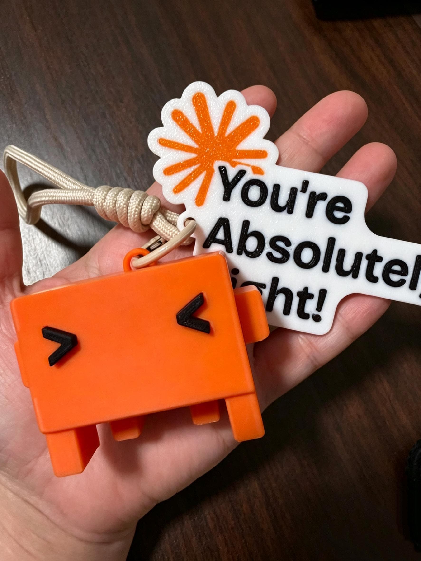 Claude Figurine Keychain,3d Printed Bag Charm,ai Developer Gift,coder ...