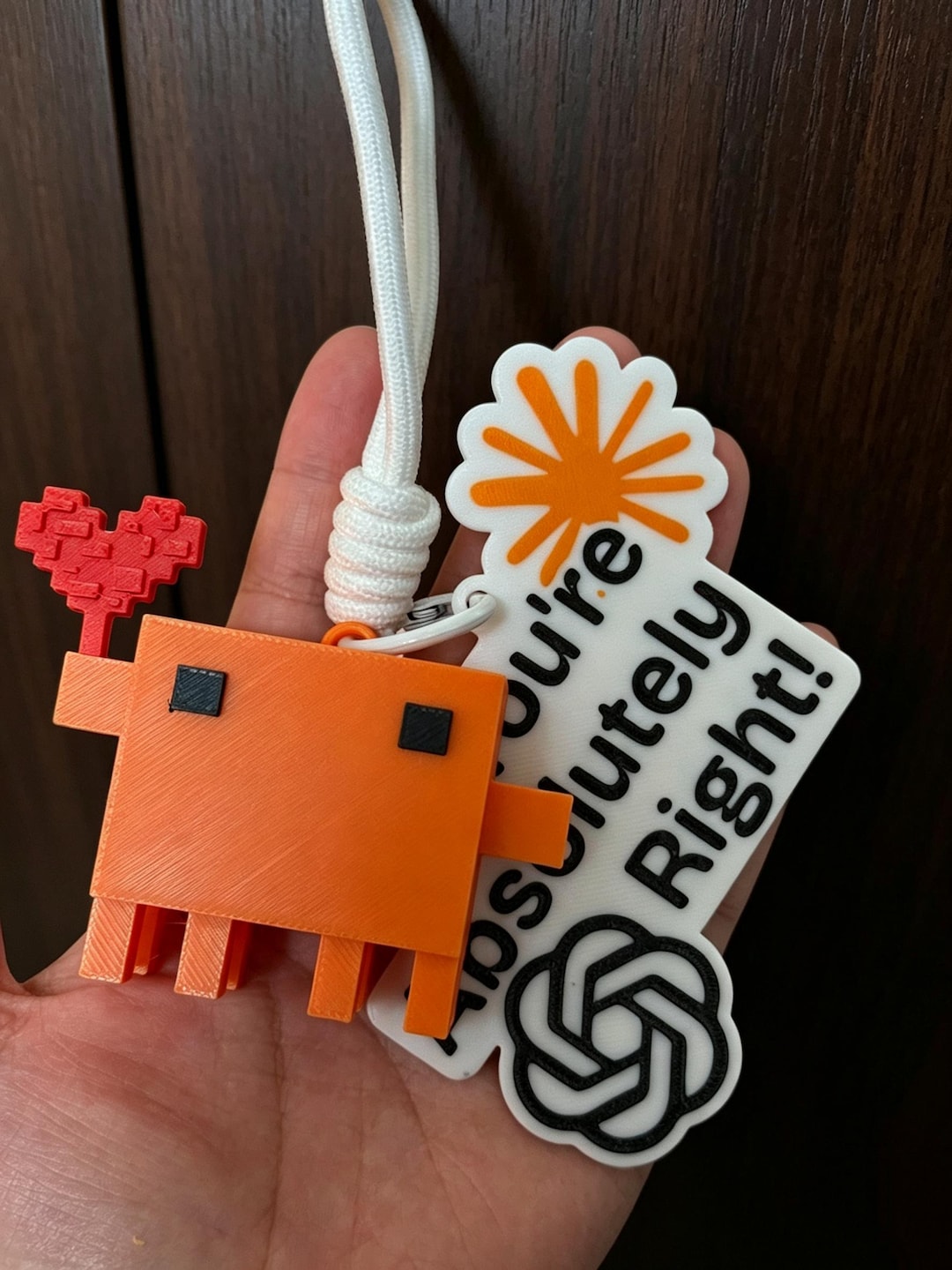 Claude Figurine Keychain,3d Printed Bag Charm,ai Developer Gift,coder ...