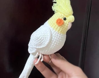 Handgemachtes gehäkeltes Nymphensittich Plüsch | Amigurumi Papagei Stofftier Spielzeug