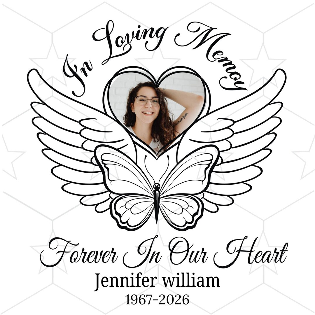 In Loving Memory SVG PNG, Personalized Picture Memorial Designs ...