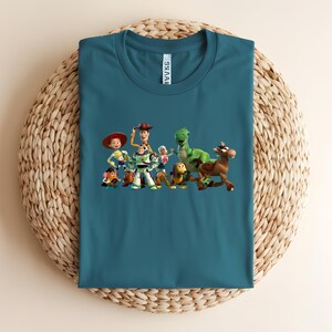 Toy Story Squad Shirt, Full Cast Movie Tee, Woody Buzz Jessie Rex Bullseye Slinky Potato Head T-shirt, Retro Family Vacation Disney Gift image 4