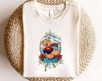 Popeye vs Bluto Shirt, Retro Sailor Challenge T-Shirt, Vintage Cartoon Tee, Funny Arm Wrestling Tshirt, Olive Oyl, Bluto / Brutus