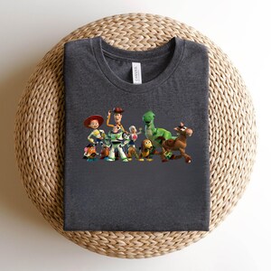 Toy Story Squad Shirt, Full Cast Movie Tee, Woody Buzz Jessie Rex Bullseye Slinky Potato Head T-shirt, Retro Family Vacation Disney Gift image 5