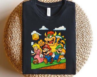 Super Mario, Cute Anime Cartoon, Mushroom Kingdom, Mario, Luigi, Prenses Peach, Bowser, Yoshi, Donkey Kong, Bowser Jr, Prenses Daisy,